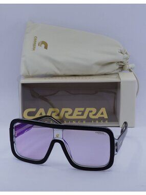 Massive Sale! Carrera FLAGLAB 14 07C5 TE Shield Sunglasses - Black / Violet